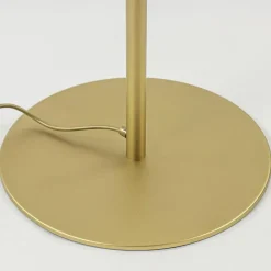 Straluma Chique vloerlamp mat goud met mat witte glazen kap></noscript> Vloerlampen|Design Verlichting