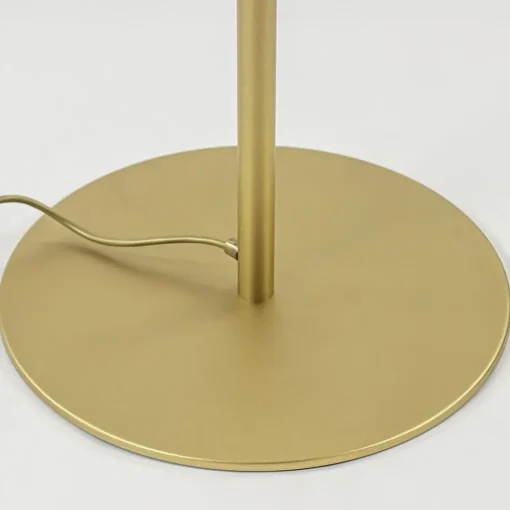 Straluma Chique vloerlamp mat goud met mat witte glazen kap> Vloerlampen|Design Verlichting