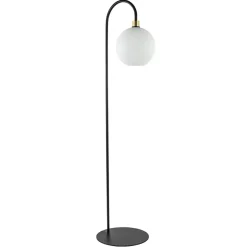 Straluma Chique vloerlamp zwart/goud met opaal glas> Vloerlampen|Luxe Verlichting