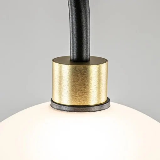 Straluma Chique vloerlamp zwart/goud met opaal glas> Vloerlampen|Luxe Verlichting
