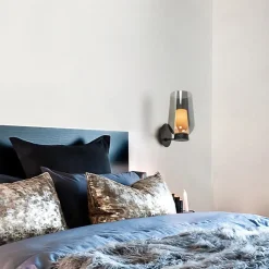 Straluma Chique wandlamp zwart marmer met smoke glas></noscript> Wandlampen|Luxe Verlichting