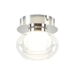 Straluma Chromen plafondlamp met helder glas incl. LED> Plafondlampen|Halverlichting