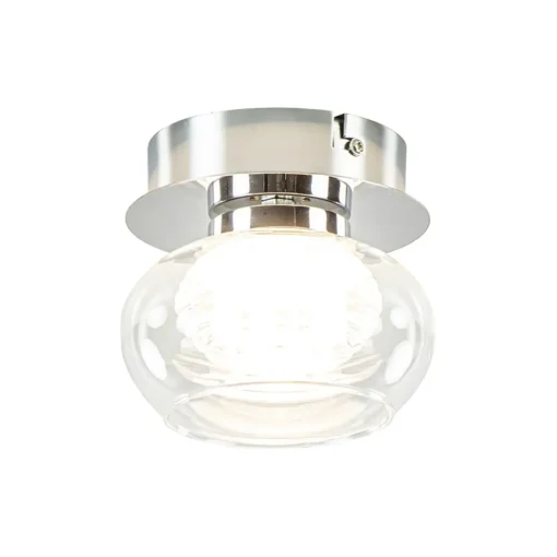 Straluma Chromen plafondlamp met helder glas incl. LED> Plafondlampen|Halverlichting