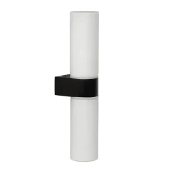 Straluma Cilinder badkamerlamp zwart met opaal glas IP44> Badkamerverlichting|Wandlampen