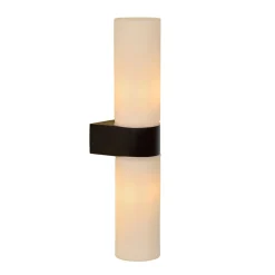Straluma Cilinder badkamerlamp zwart met opaal glas IP44> Badkamerverlichting|Wandlampen