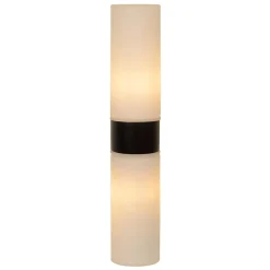 Straluma Cilinder badkamerlamp zwart met opaal glas IP44></noscript> Badkamerverlichting|Wandlampen