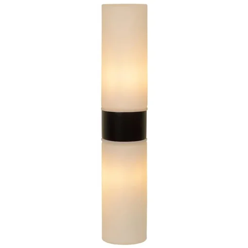 Straluma Cilinder badkamerlamp zwart met opaal glas IP44> Badkamerverlichting|Wandlampen