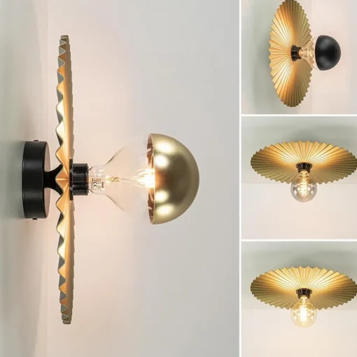 Straluma Decoratieve wand/plafondlamp goud met zwart> Plafondlampen|Wandlampen