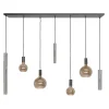 Straluma Design hanglamp 7-lichts zwart met nikkel> Hanglampen|Eettafellampen