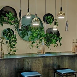 Straluma Design hanglamp 7-lichts zwart met nikkel></noscript> Hanglampen|Eettafellampen