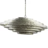 Straluma Design hanglamp ovaal oud zilver> Eettafellampen|Kantoorverlichting