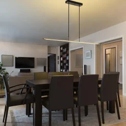 Straluma Design LED hanglamp aluminium mat zwart/mat goud></noscript> Hanglampen|Eettafellampen
