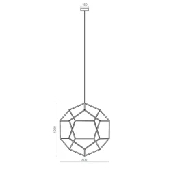 Straluma Design LED hanglamp goud 80x100 cm></noscript> Hanglampen|Eettafellampen