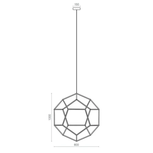Straluma Design LED hanglamp goud 80x100 cm> Hanglampen|Eettafellampen