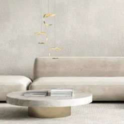 Straluma Design LED hanglamp 3-lichts rond goldleaf></noscript> Hanglampen|LED Hanglampen