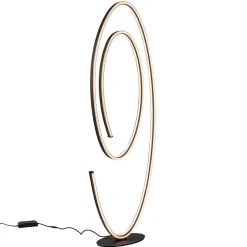 Straluma Design LED vloerlamp ovaal mat zwart dimbaar><noscript><img width=