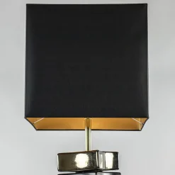 Straluma Design vloerlamp keramiek zwart/goud met zwarte kap></noscript> Schemerlampen|Woonkamerlampen