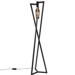 Straluma Design vloerlamp Taranto zwart metaal dimbaar> Vloerlampen|Design Verlichting