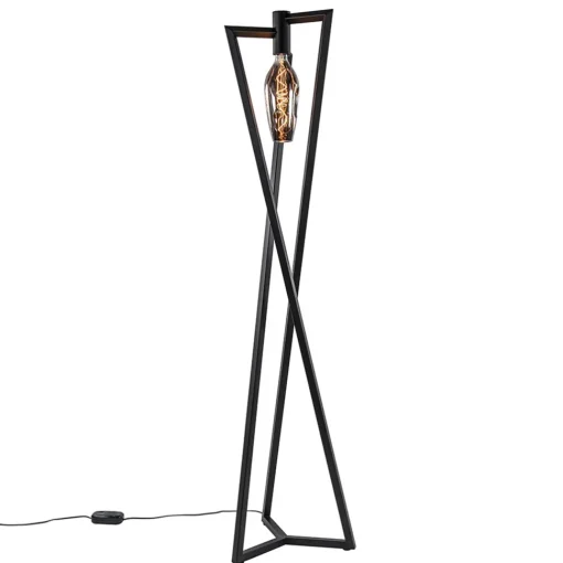 Straluma Design vloerlamp Taranto zwart metaal dimbaar> Vloerlampen|Design Verlichting