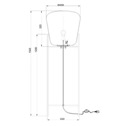 Straluma Design vloerlamp zwart frame met grote glazen kap></noscript> Vloerlampen|Design Verlichting