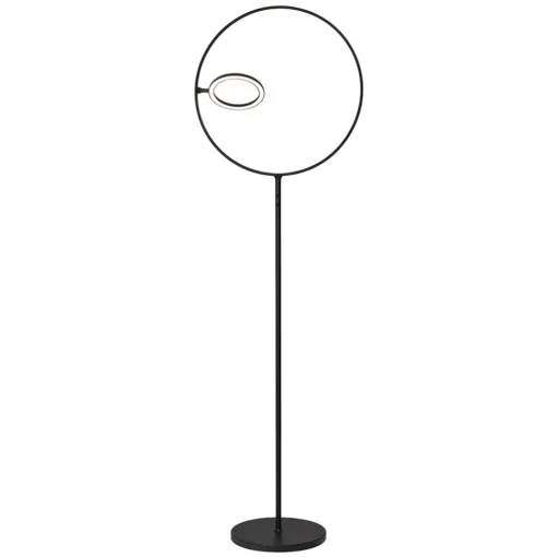 Straluma Design vloerlamp zwart met dubbele LED ring> Vloerlampen|LED Vloerlampen