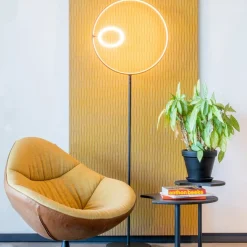 Straluma Design vloerlamp zwart met dubbele LED ring></noscript> Vloerlampen|LED Vloerlampen