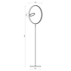 Straluma Design vloerlamp zwart met dubbele LED ring></noscript> Vloerlampen|LED Vloerlampen