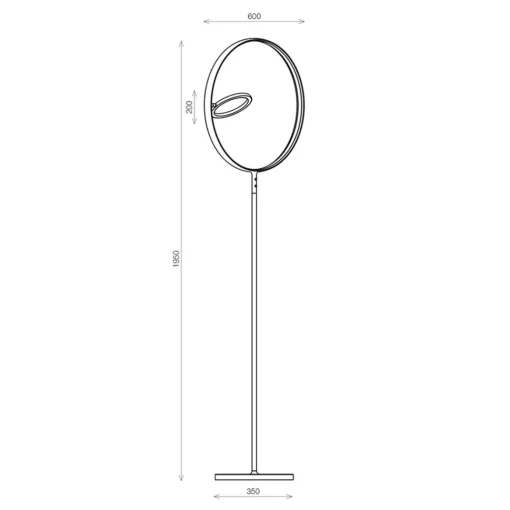 Straluma Design vloerlamp zwart met dubbele LED ring> Vloerlampen|LED Vloerlampen