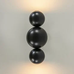 Straluma Design wandlamp textured black inclusief LED></noscript> Wandlampen|LED Wandlampen