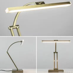 Straluma Dimbare LED bureaulamp brons verstelbaar></noscript> Tafellampen|Bureaulampen