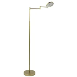 Straluma Dimbare LED leeslamp messing op accu oplaadbaar> Vloerlampen|Leeslampen