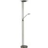Straluma Dimbare LED uplighter met leeslamp donker brons> Vloerlampen|Leeslampen