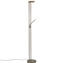 Straluma Dimbare LED uplighter met leeslamp donker brons> Vloerlampen|Leeslampen