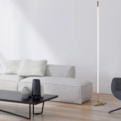 Straluma Dimbare LED vloerlamp met verstelbare kap goud></noscript> Vloerlampen|LED Vloerlampen