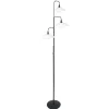 Straluma Dimbare LED vloerlamp zwart met witte schotels> Vloerlampen|LED Vloerlampen