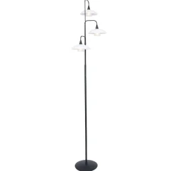 Straluma Dimbare LED vloerlamp zwart met witte schotels> Vloerlampen|LED Vloerlampen
