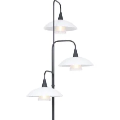Straluma Dimbare LED vloerlamp zwart met witte schotels></noscript> Vloerlampen|LED Vloerlampen