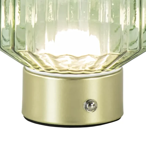 Straluma Dimbare tafellamp op batterij groen/goud> Tafellampen|Tienerkamerlampen