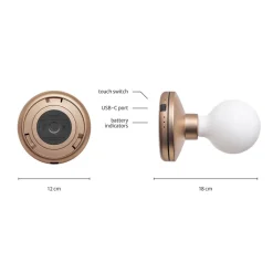 Straluma Dimbare wandlamp op batterij goud met frosted> Wandlampen|Keukenverlichting
