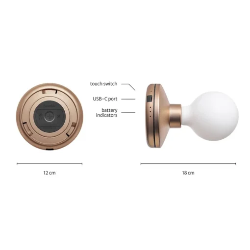 Straluma Dimbare wandlamp op batterij goud met frosted> Wandlampen|Keukenverlichting