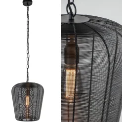 Straluma Draad hanglamp Adeta mat zwart Ø31 cm> Hanglampen|Draadlampen
