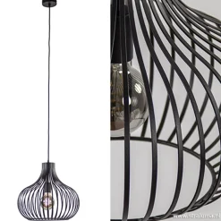 Straluma Draadhanglamp medium zwart 38cm></noscript> Draadlampen|Pendel Lampen