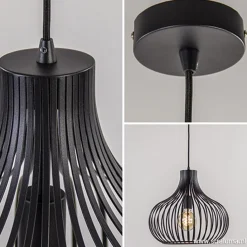 Straluma Draadhanglamp medium zwart 38cm></noscript> Draadlampen|Pendel Lampen