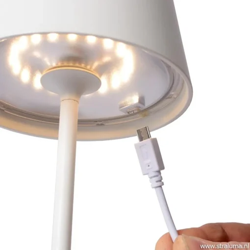 Straluma Draadloze tafellamp wit met dimbaar LED> Buitenlampen|Woonkamerlampen