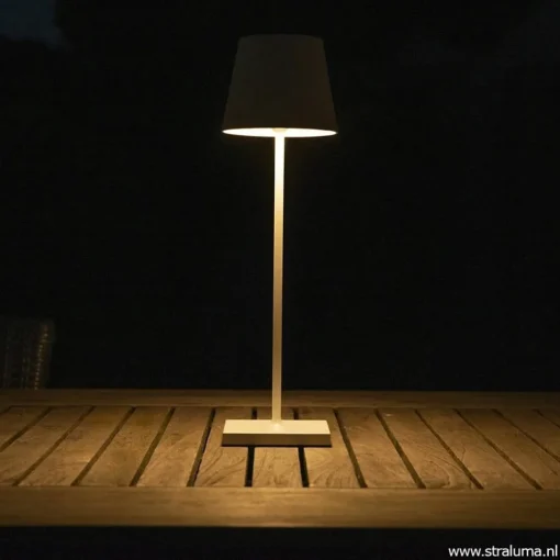 Straluma Draadloze tafellamp wit met dimbaar LED> Buitenlampen|Woonkamerlampen