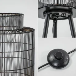 Straluma Driepoot vloerlamp Gruaro zwart met brons></noscript> Driepoot lampen|Draadlampen