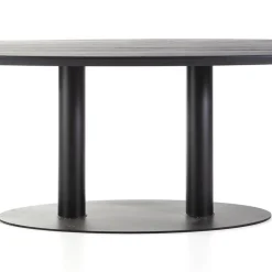 Straluma Eettafel ovaal zwart eiken met metalen poot 300x120 cm></noscript> Eettafels