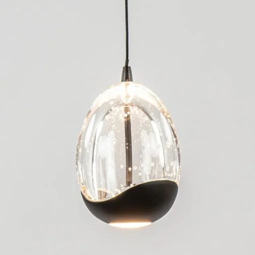 Straluma Eettafelhanglamp Clear Egg met zwart inclusief LED> Hanglampen|Eettafellampen