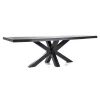 Straluma Eiken boomstam tafel met spinpoot zwart 240x100 cm> Eettafels