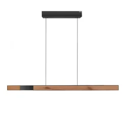 Straluma Elektrisch verstelbare LED hanglamp zwart met hout> Hanglampen|Eettafellampen